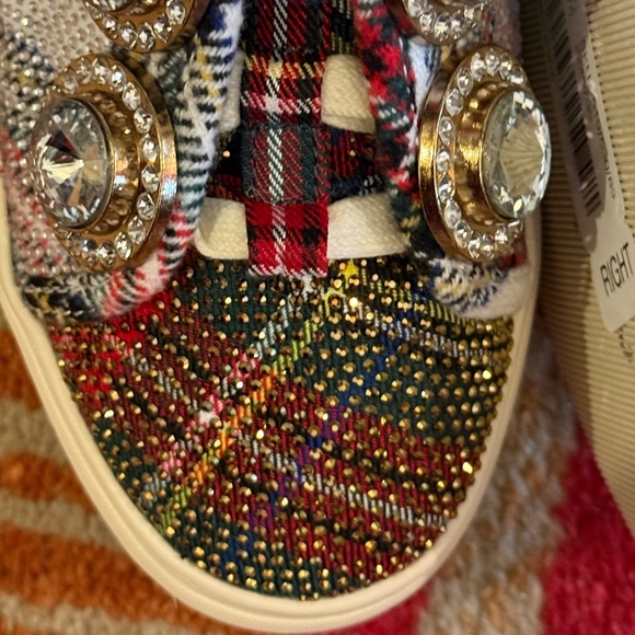 Kurt Geiger London Laney Octavia tartan sneakers sz 37 - Picture 4 of 4
